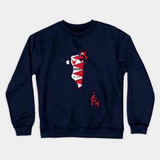 Bahrain flag & map Crewneck Sweatshirt